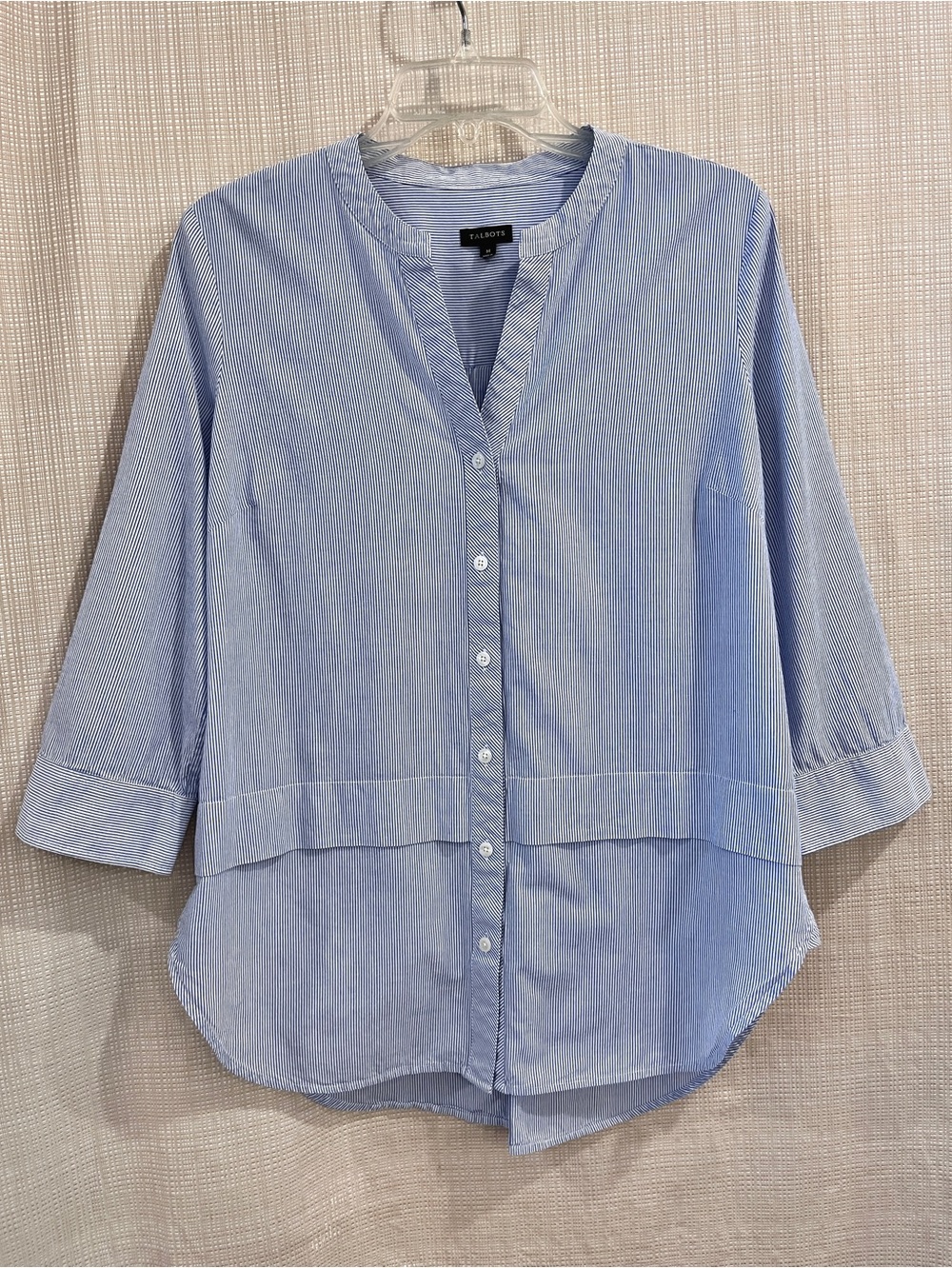 Elevated Basics Talbots Striped Button Down Shirt Coastal Modern Prep